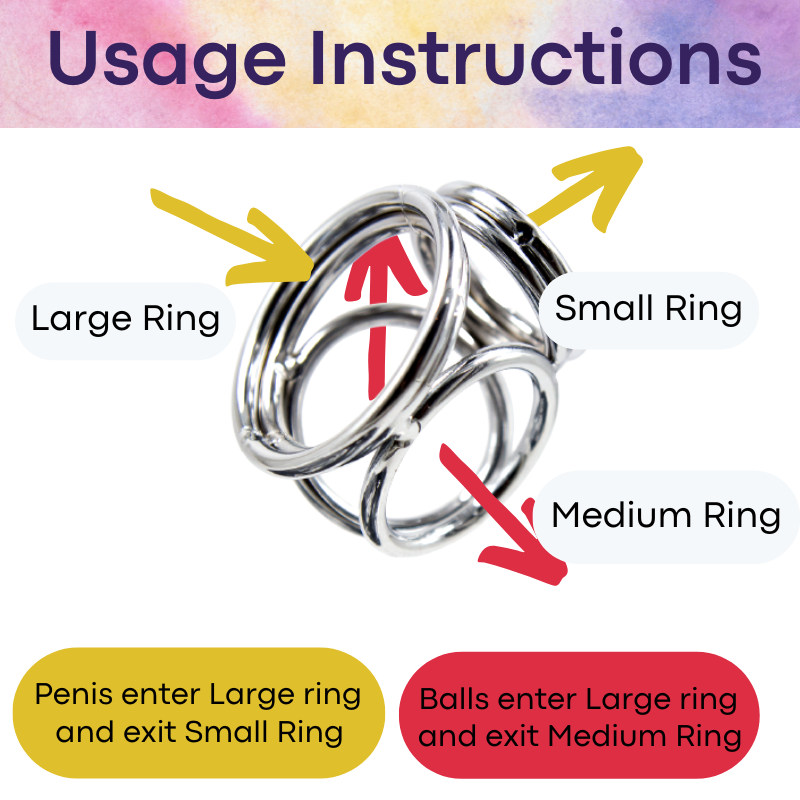 Adult Toy : Men's Penis Ring Steel (Hottime 212441027)