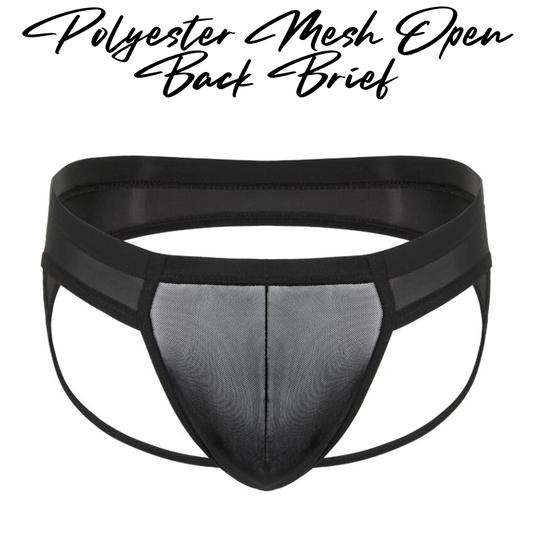 Men's Brief: Brief with Mesh See Through Underwear (F1307)