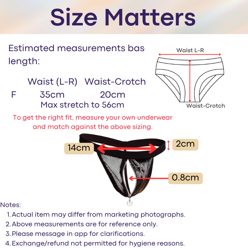 Men's GString: Half Net Half Faux Leather with Zipper Pouch GString Underwear (YZM4120)