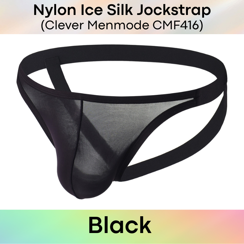 Men's Jockstrap : Nylon Ice Silk Semi Translucent Jockstrap (Clever Menmode CMF416)