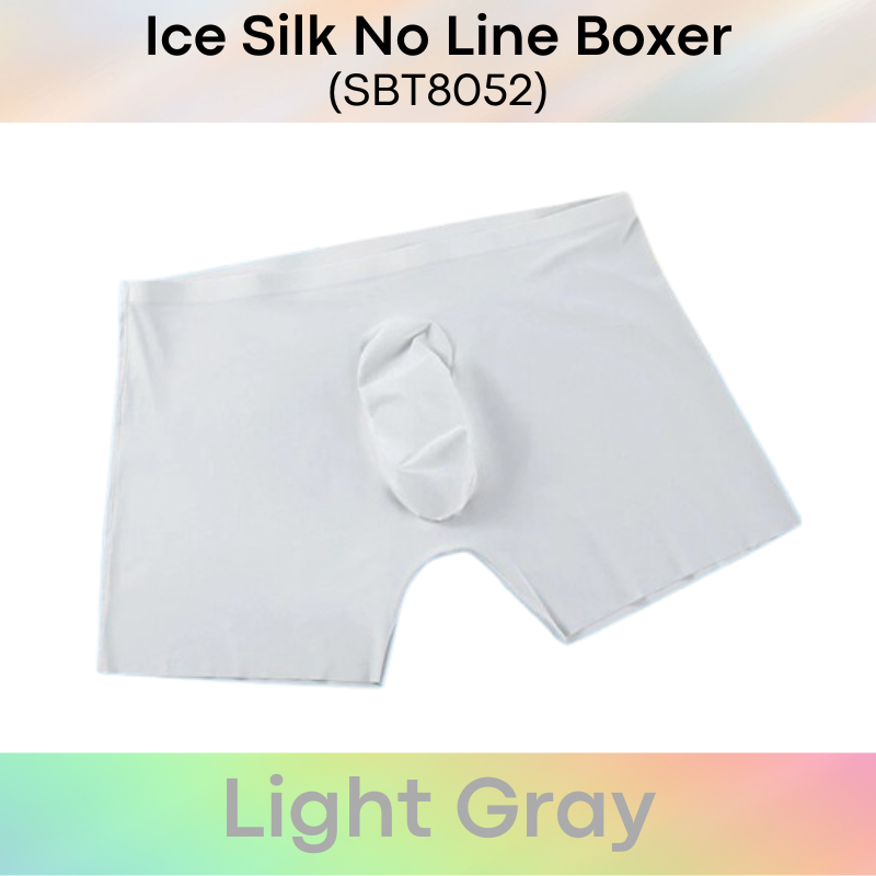 Men's Boxer: Nylon Ice Silk No Line Boxer Trunks Underwear (SBT8052)