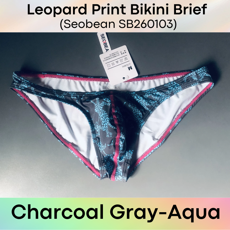 Men's Brief: Leopard Print Low Rise Bikini Brief (SB260103)