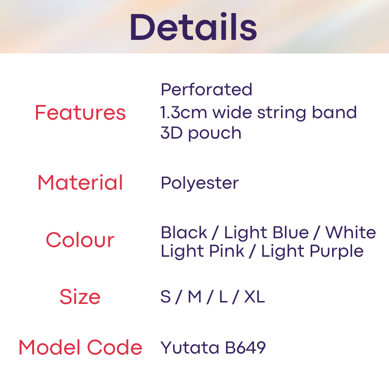 Men's Jockstrap: Polyester Perforated Pouch Slim Band Jockstrap (B649)