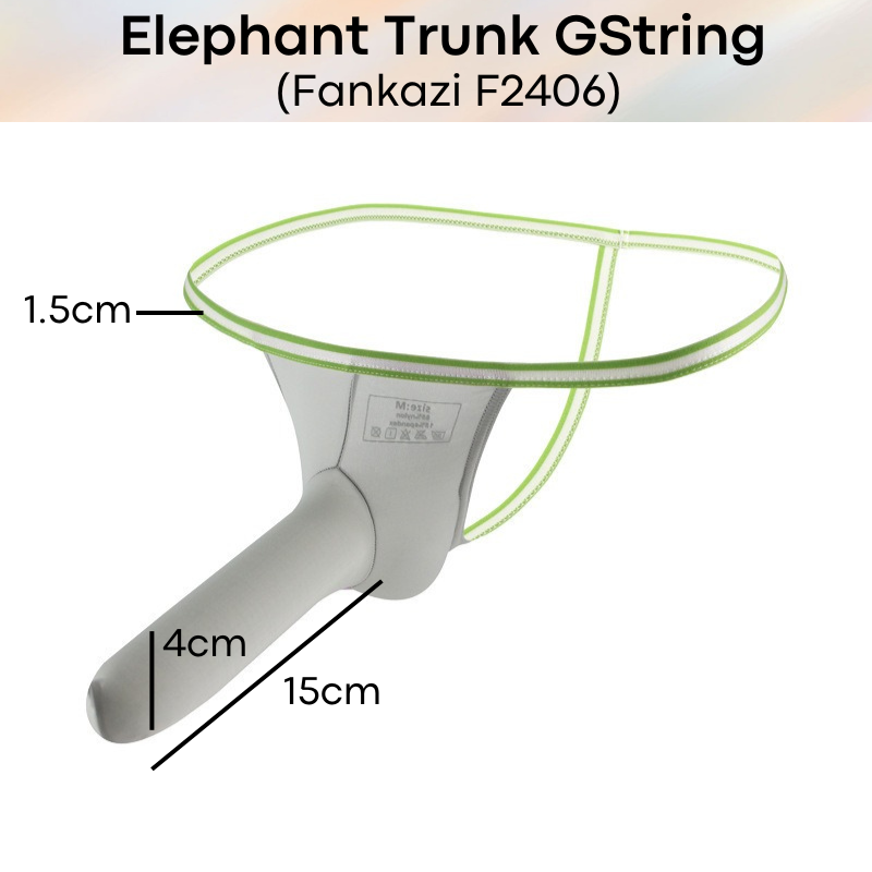 Men's GString: Nylon Elephant Trunk GString Underwear (F2406)