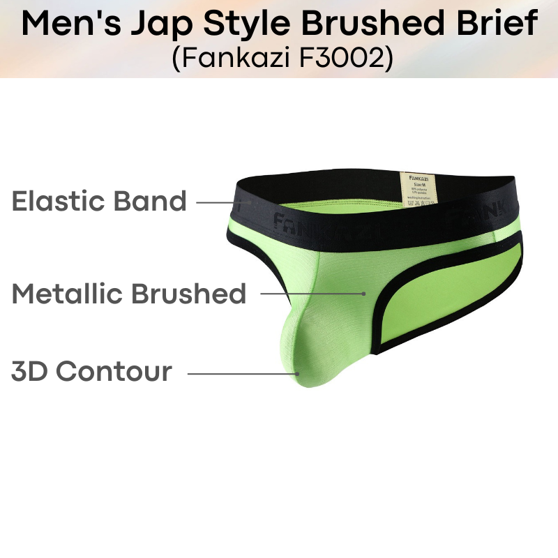 Men's Brief : Japanese Style Brushed Underwear (Fankazi F3002)