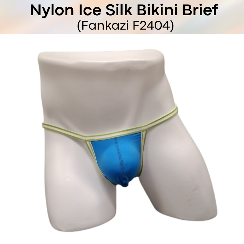 Men's Brief: Nylon Ice Silk Bikini Brief (F2404)