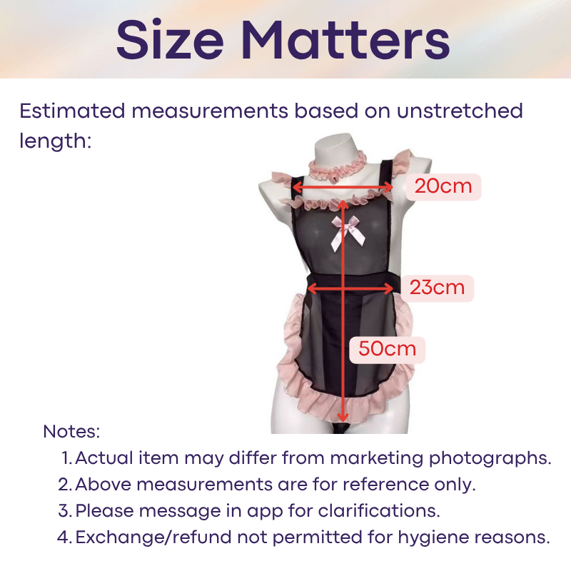 Men's Lifestyle: Unisex Polyester Mesh Maid Apron with Thong Costume Set for Roleplay (CMG063)