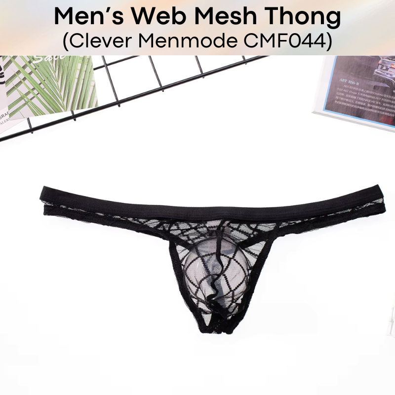 Men's Thong : Web Mesh Thong Underwear (Clever Menmode CMF044)