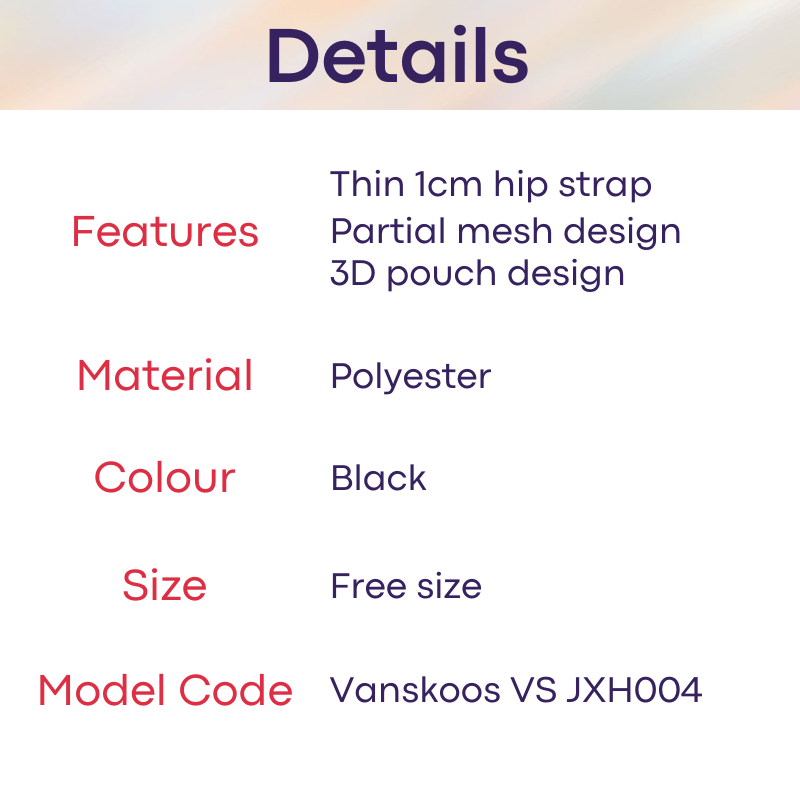 Men's Thong: Partial Mesh Pouch with Hip Strap Thong Underwear (VSJXH004)