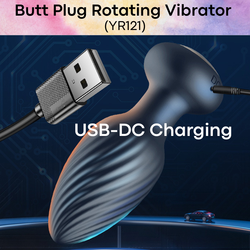 Men's Adult Toy: Rotating Butt Plug Vibrator (YR121)