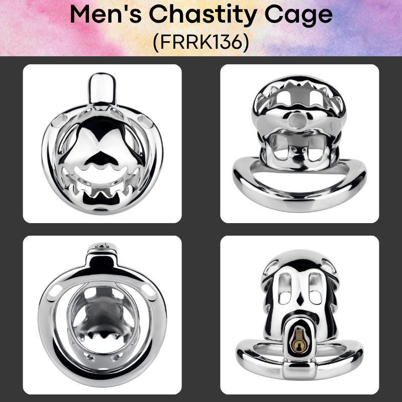 Adult Toy: Men's Aluminum Alloy Predator Chastity Cage (FRRK136)