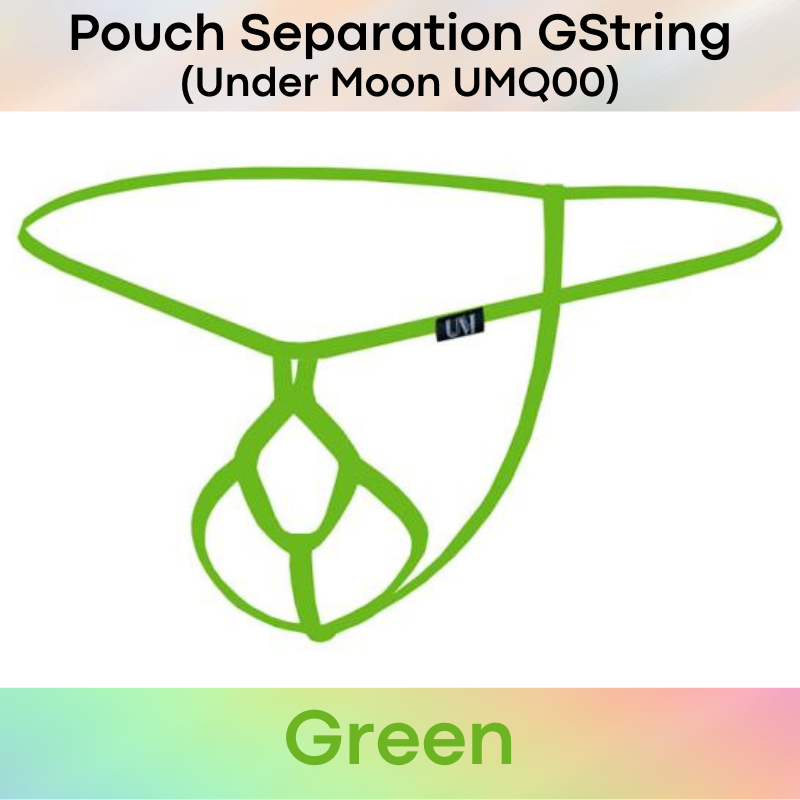 Men's GString: Nylon Pouch Separator GString Underwear (UMQ00)