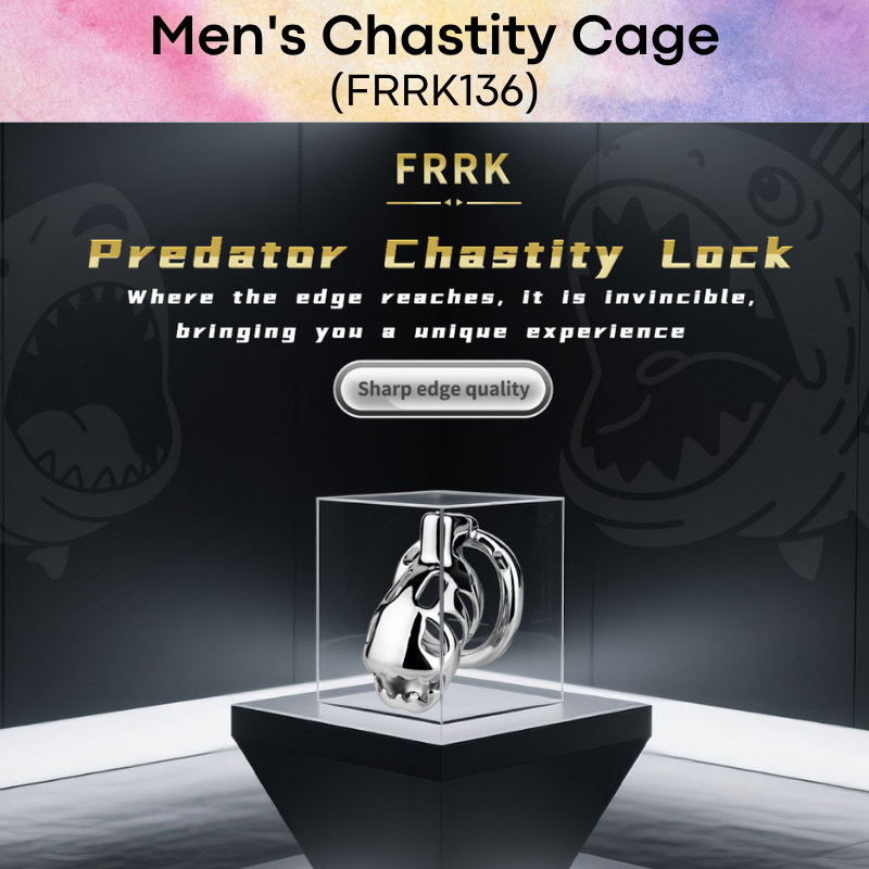 Adult Toy: Men's Aluminum Alloy Predator Chastity Cage (FRRK136)
