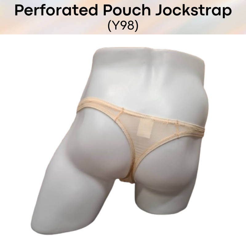 Men's Thong: Polyester Mesh Low Waist Thong (Y98)