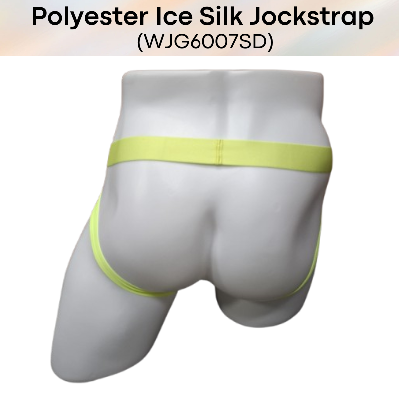 Men's Jockstrap: Polyester Ice Silk Thin Low Waist Jockstrap Underwear (WJG6007SD)