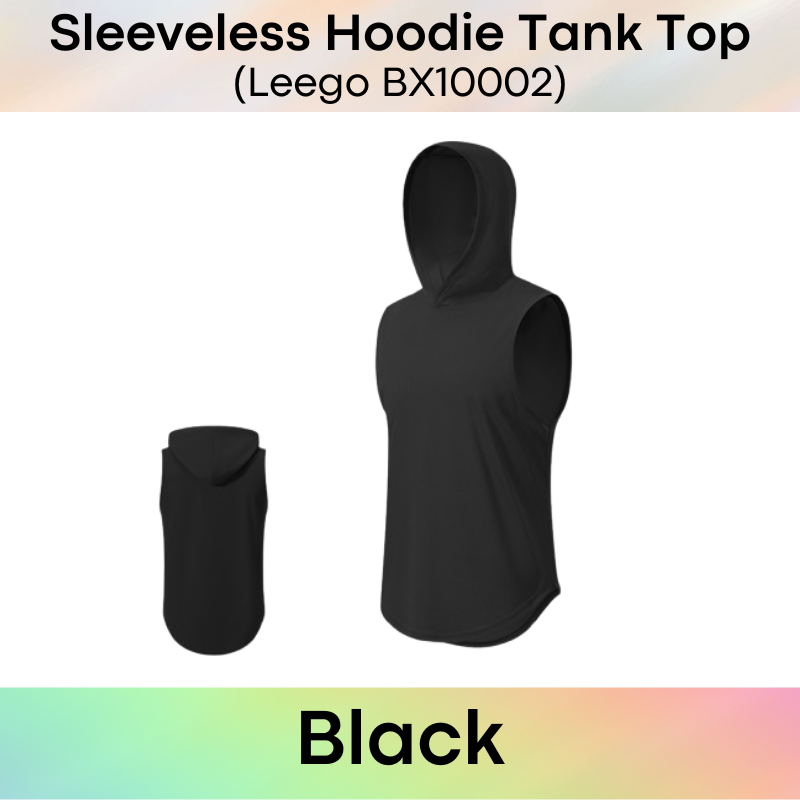 Men's Tee: Polyester Sleeveless Slim Fit Tank Top with Hoodie (BX10002)
