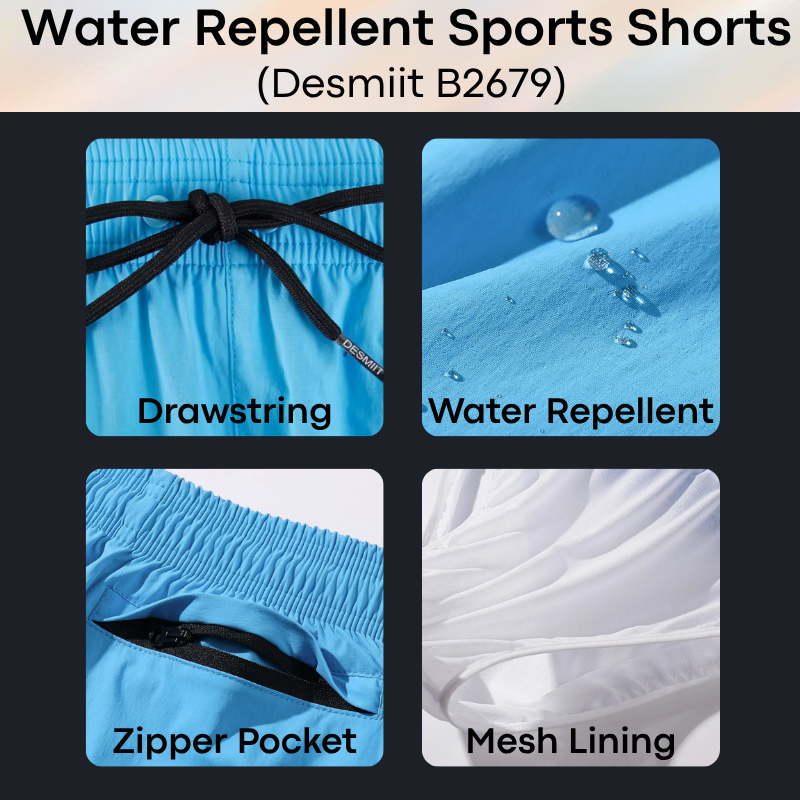 Lifestyle: Men's Water-Repellent Sports Shorts (B2679)