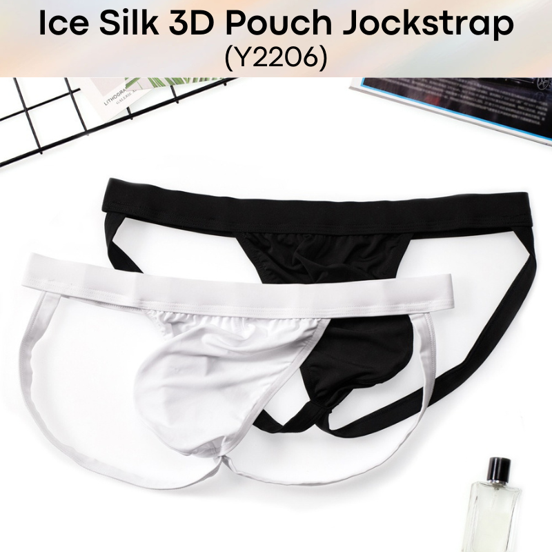 Men's Jockstrap : Nylon Ice Silk Jockstrap with 3D Pouch (Y2206)