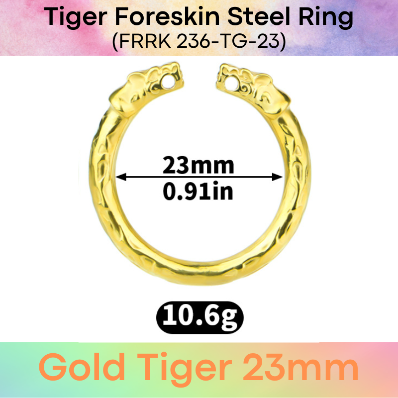 Adult Toy: Men's Foreskin Beast Design 304 Stainless Steel Ring (FRRK236/FRRK237)