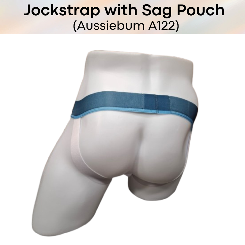 Men's Jockstrap: Cotton Jockstrap with Sag Pouch (A122)