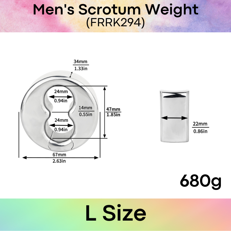 Adult Toy: Men's Stainless Steel 304 Scrotum Weight (FRRK294)