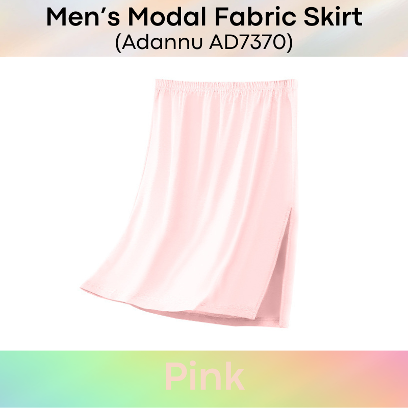 Men's Sleepwear: Modal Fabric Skirt with High Side Slit Opening (AD7370)