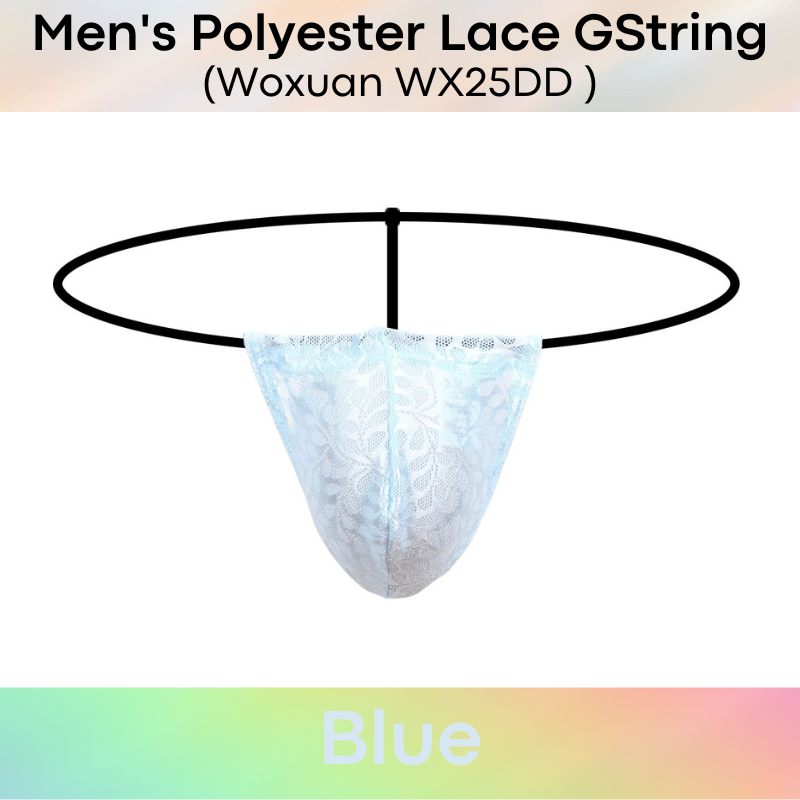 Men's GString : Polyester Lace GString (Woxuan WX25DD)