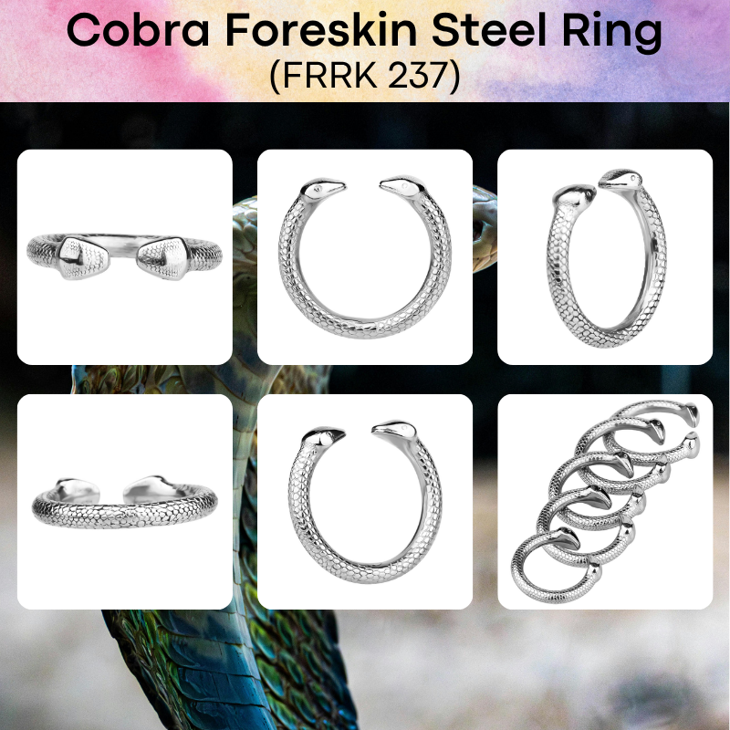 Adult Toy: Men's Foreskin Beast Design 304 Stainless Steel Ring (FRRK236/FRRK237)