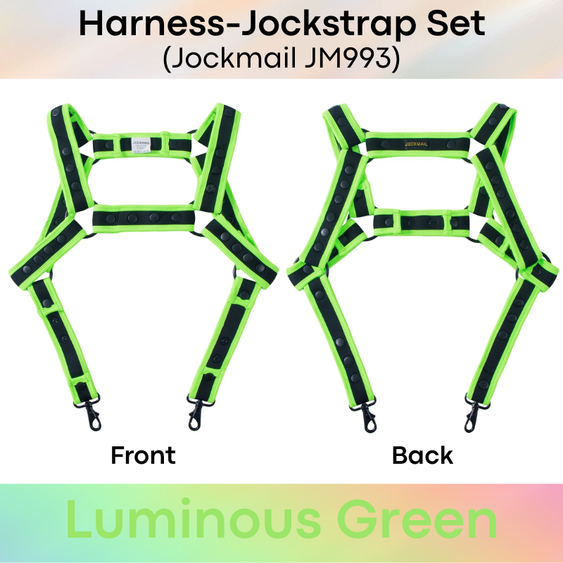 Men's Jockstrap: Neoprene Harness and PU Leather Jockstrap Set (JM993)