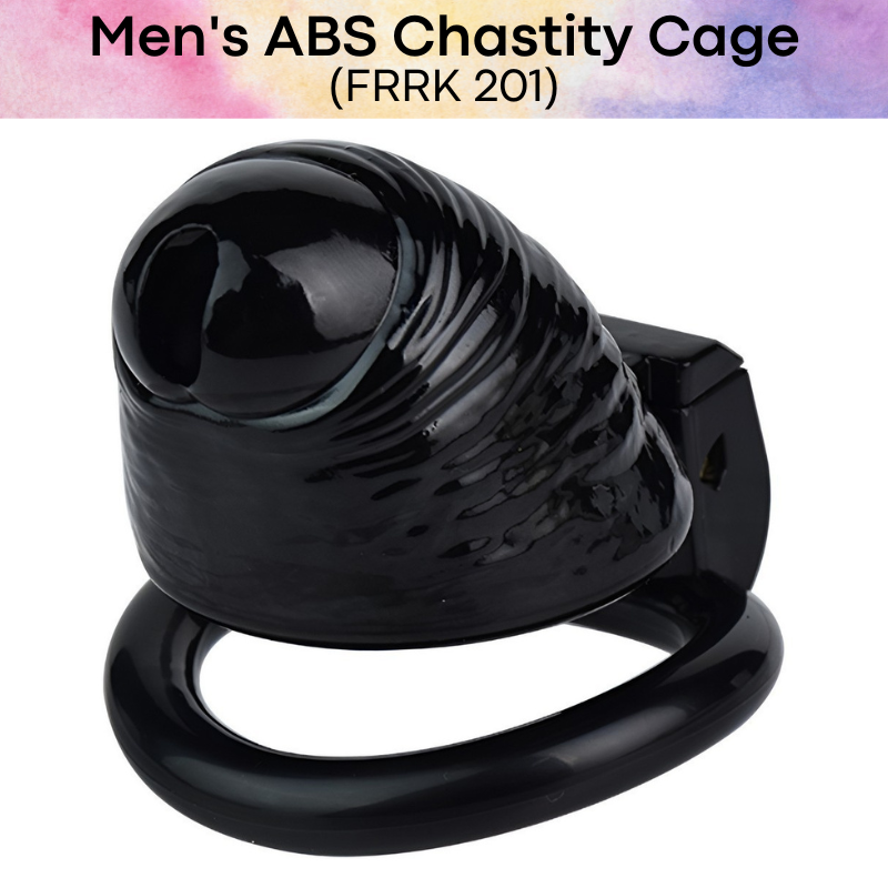 Adult Toy : Men's ABS Plastic Chastity Cage with Peehole (FRRK201)