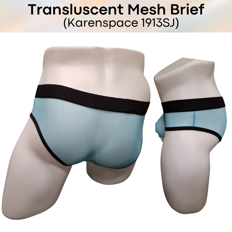 Men's Brief: Polyester Translucent Mesh Brief Underwear (KS1913SJ)