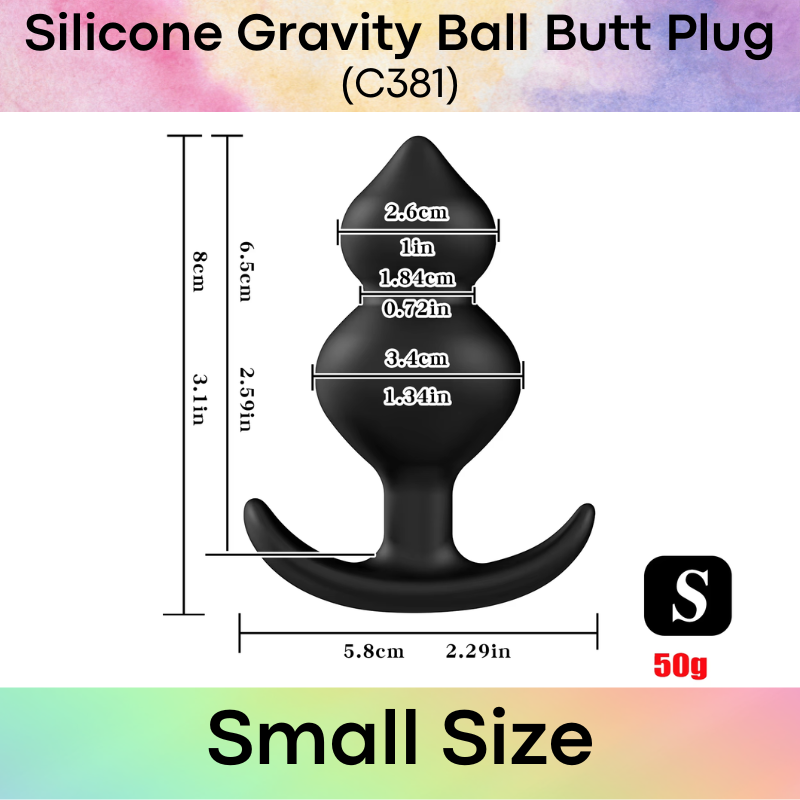 Adult Toy: Silicone Gravity Ball Butt Plug (C381)