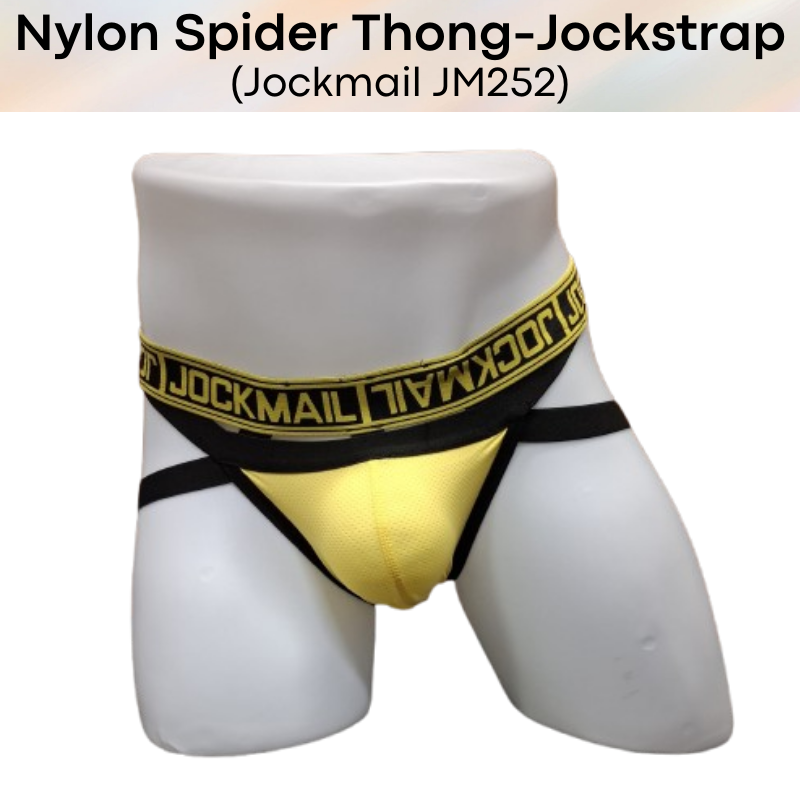 Men's Jockstrap: Nylon Breathable Spider Jockstrap-Thong Combi Underwear (JM252)