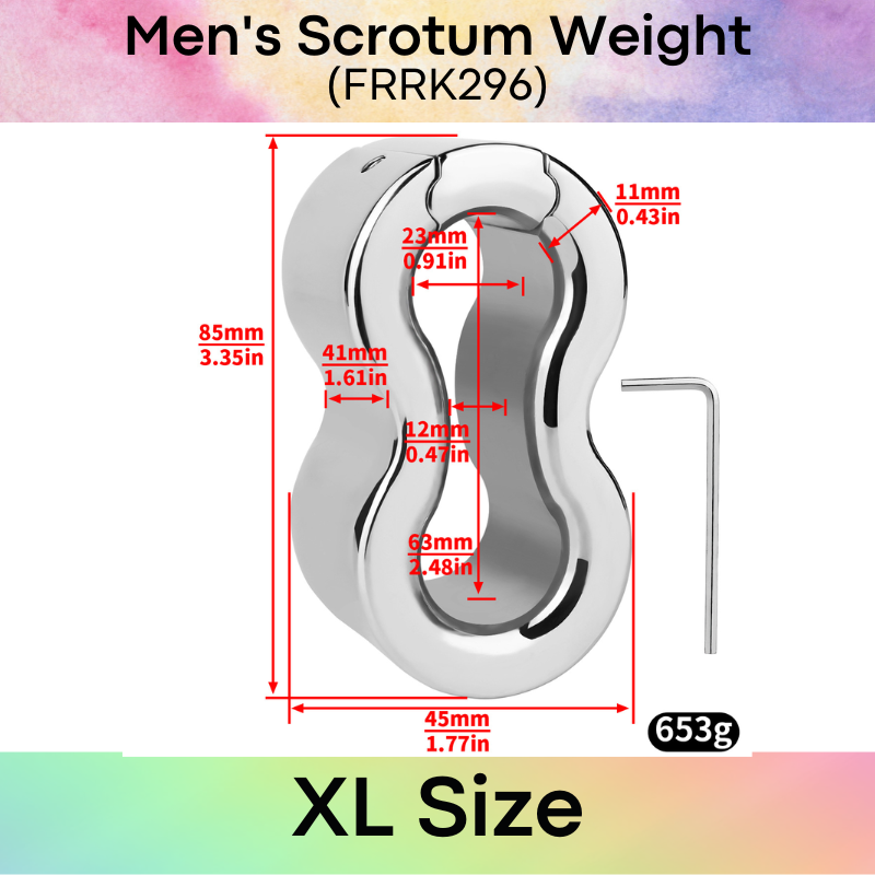 Adult Toy: Men's Stainless Steel 304 Scrotum Weight (FRRK296)