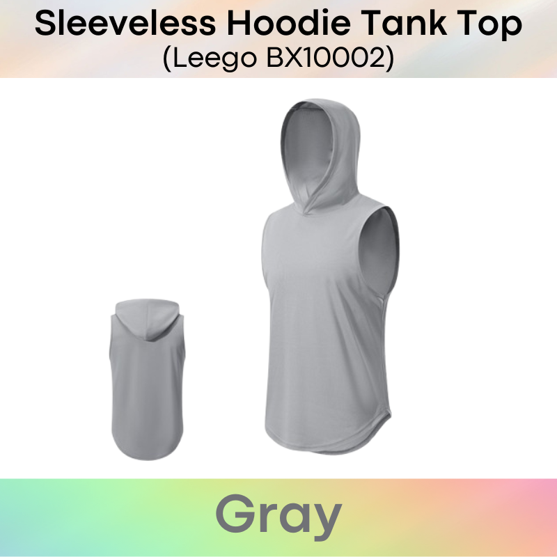 Men's Tee: Polyester Sleeveless Slim Fit Tank Top with Hoodie (BX10002)