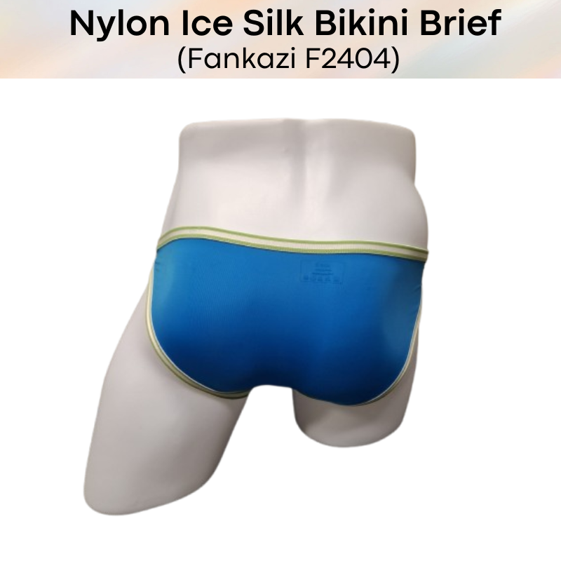 Men's Brief: Nylon Ice Silk Bikini Brief (F2404)