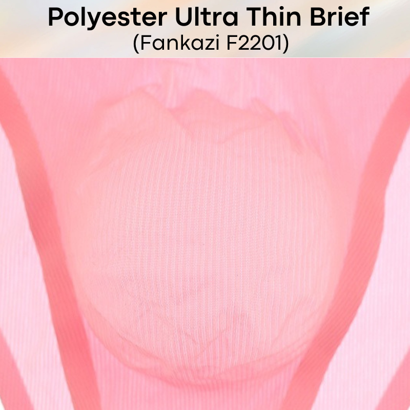 Men's Brief: Polyester Ice Silk Ultra Thin No Line Brief Underwear Underwear (F2201)