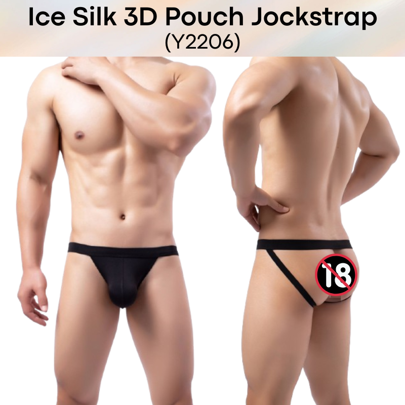 Men's Jockstrap : Nylon Ice Silk Jockstrap with 3D Pouch (Y2206)