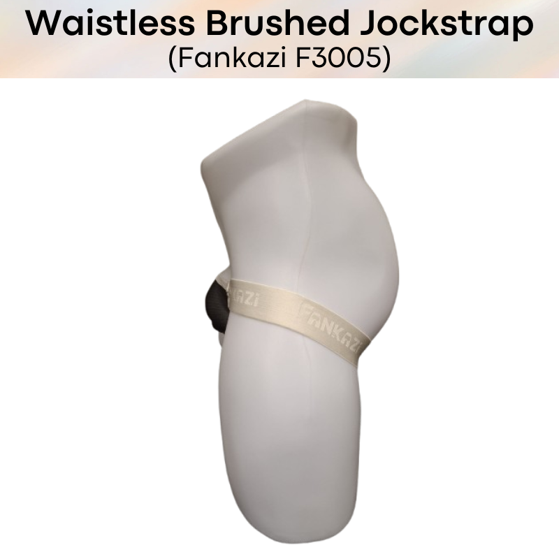 Men's Jockstrap: Nylon Metallic Brushed Waistless Jockstrap Underwear (F3005)