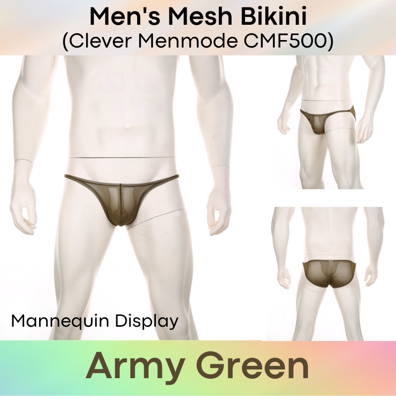 Men's Brief : Bikini Mesh Underwear (Clever Menmode CMF500)