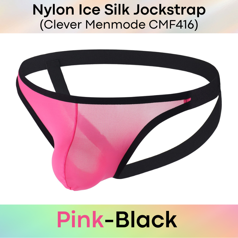 Men's Jockstrap : Nylon Ice Silk Semi Translucent Jockstrap (Clever Menmode CMF416)