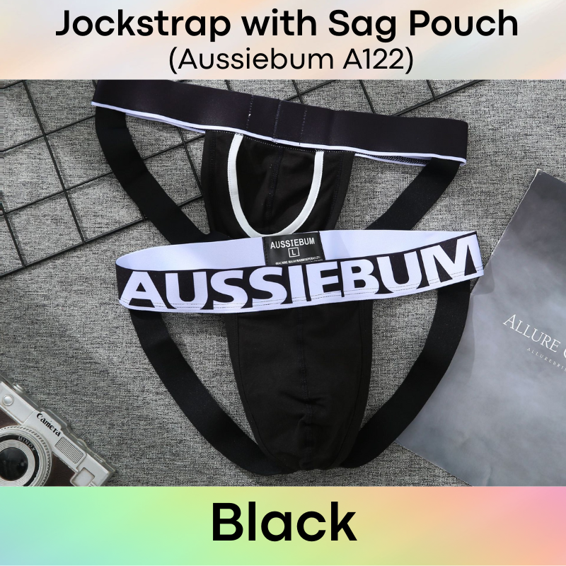 Men's Jockstrap: Cotton Jockstrap with Sag Pouch (A122)
