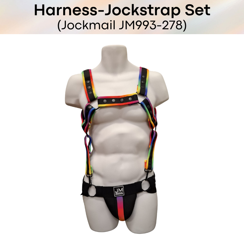 Men's Jockstrap: Neoprene Harness and Jockstrap Set (JM993JM278)