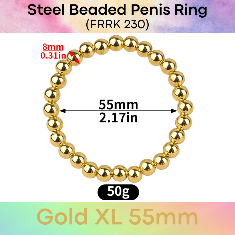 Adult Toy: Stainless Steel 304 Beaded Penis Ring (FRRK230)