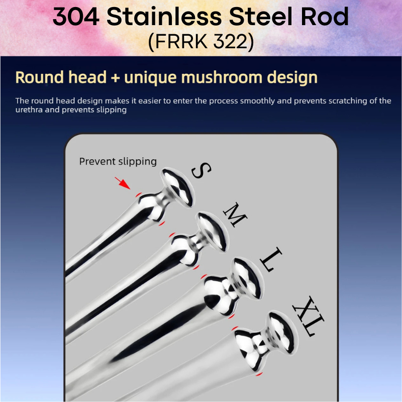 Adult Toy: Men's Urethral Sounding 304 Stainless Steel Rod (FRRK322)