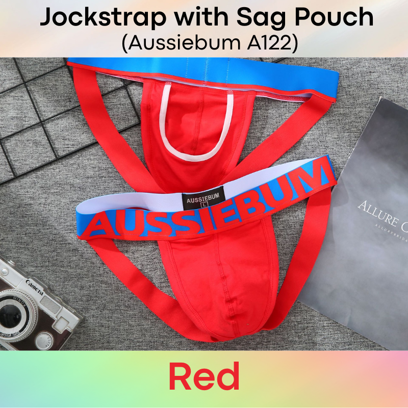 Men's Jockstrap: Cotton Jockstrap with Sag Pouch (A122)
