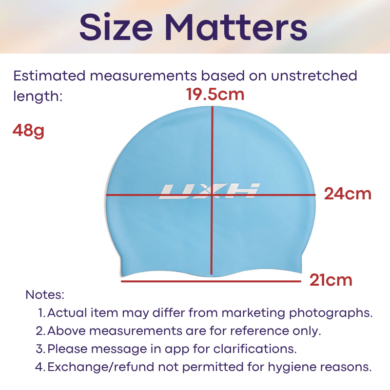 Lifestyle: Men's UXH Silicone Waterproof Swimming Cap (UXHCP)