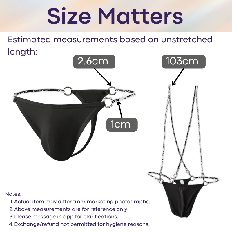 Men's Thong: Viscose Fibre Thong and Removable Suspender Set (GT518/GT519)