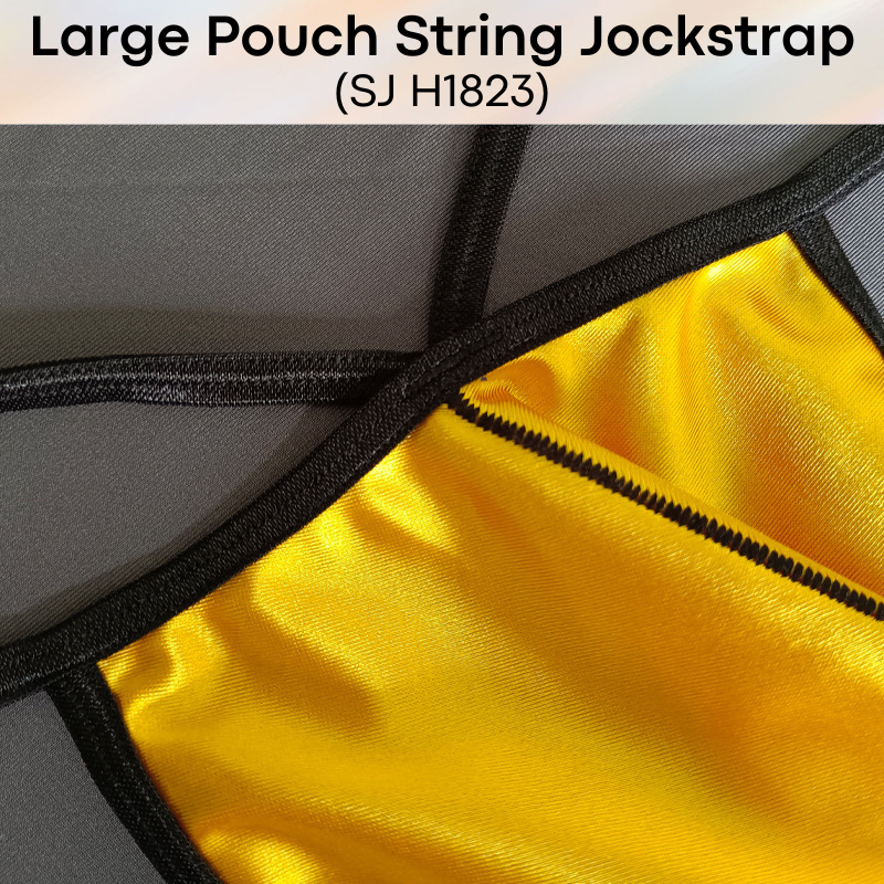 Men's Jockstrap : Nylon Large Pouch String Jockstrap (SJ H1823)