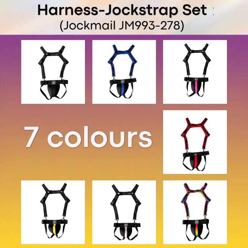 Men's Jockstrap: Neoprene Harness and Jockstrap Set (JM993JM278)